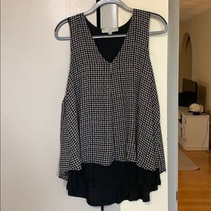 Black & White Patterened Layered Shirt